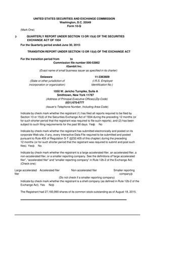 Vorschaubild Nutex Health 10-Q Quartalsbericht 2015 