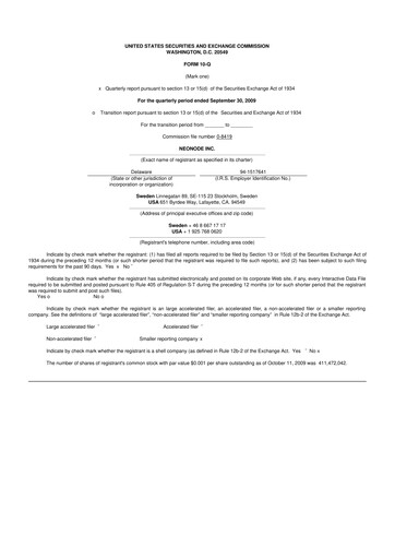 Thumbnail Neonode 10-Q Quarterly Report FY 