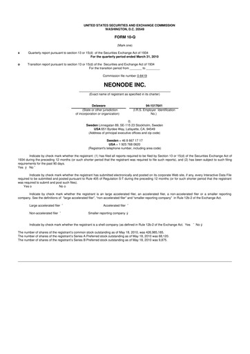 Thumbnail Neonode 10-Q Quarterly Report FY 