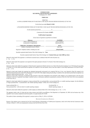 Thumbnail TechPrecision 10-K Annual Report 