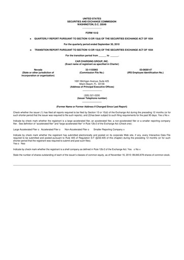 Miniature Blink Charging
 10-Q Rapport trimestriel  