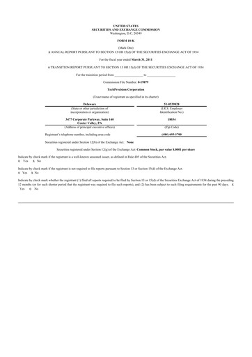 Thumbnail TechPrecision 10-K Annual Report 