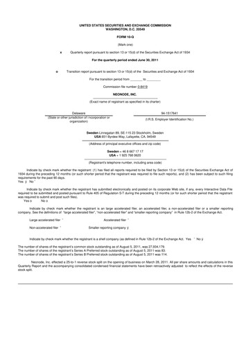 Thumbnail Neonode 10-Q Quarterly Report FY2011 