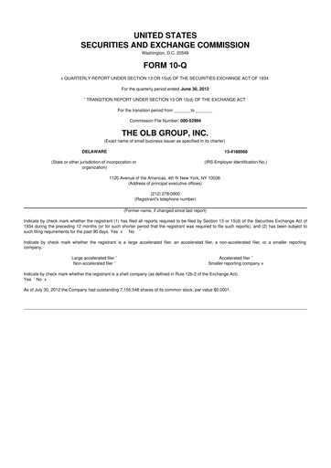 Thumbnail OLB Group 10-Q Quarterly Report FY 