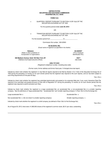 Miniature Safe & Green Holdings 10-Q Rapport trimestriel 2012 