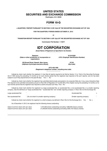 Thumbnail IDT Corporation
 10-Q Quarterly Report FY2013 