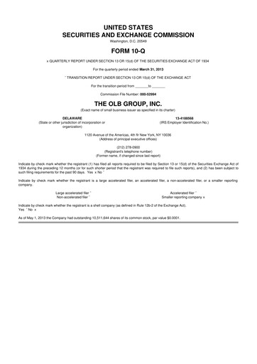 Thumbnail OLB Group 10-Q Quarterly Report FY2013 