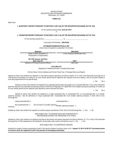 Thumbnail Actinium Pharmaceuticals 10-Q Quarterly Report FY2013 