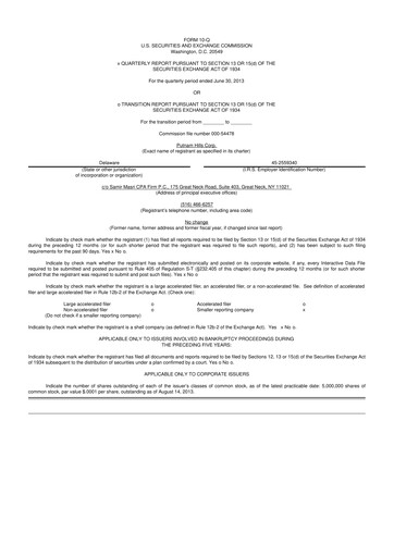 Thumbnail Lunai Bioworks 10-Q Quarterly Report FY2014 
