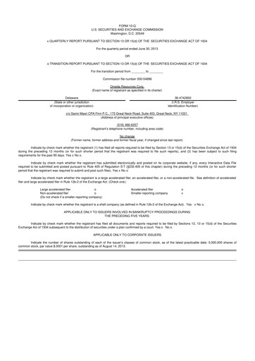 Thumbnail Intra-Cellular Therapies 10-Q Quarterly Report FY2014 