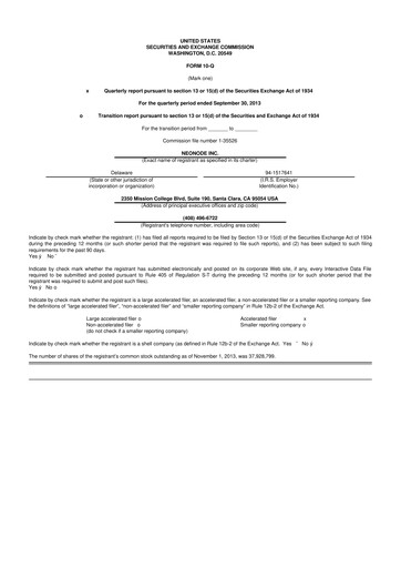 Thumbnail Neonode 10-Q Quarterly Report FY2013 