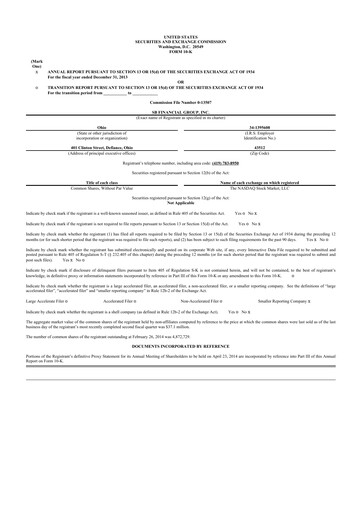 Thumbnail SB Financial Group 10-K Annual Report 2013