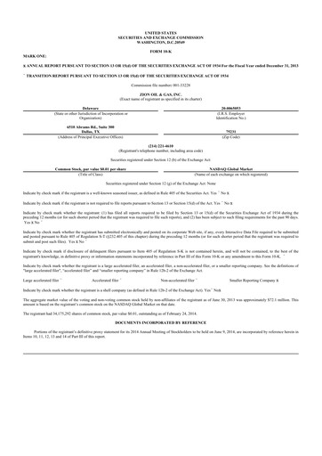 Miniature Zion Oil & Gas 10-K Rapport annuel 2013
