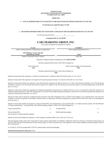 Thumbnail Blink Charging
 10-K Annual Report 2013