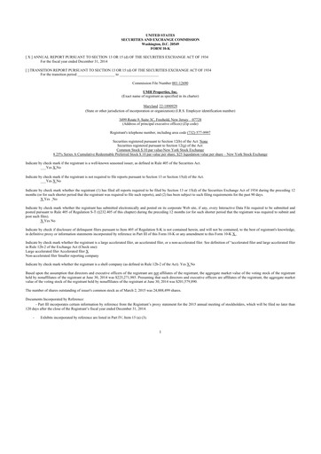 Thumbnail UMH Properties 10-K Annual Report 2014