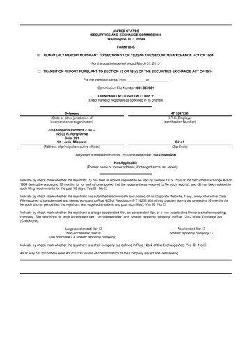 Thumbnail Exela Technologies
 10-Q Quarterly Report FY2015 
