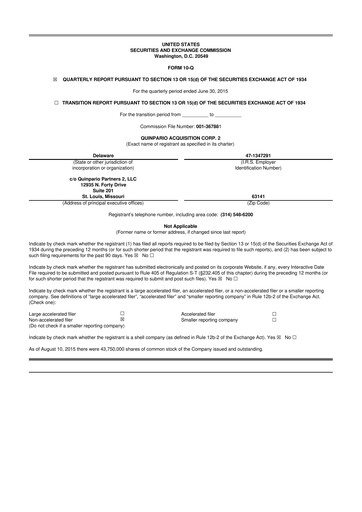 Thumbnail Exela Technologies
 10-Q Quarterly Report FY2015 