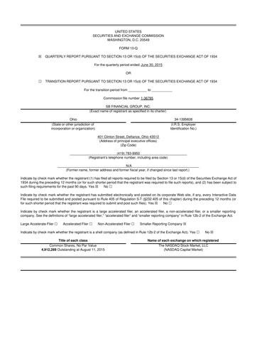 Miniature SB Financial Group 10-Q Rapport trimestriel 2015 