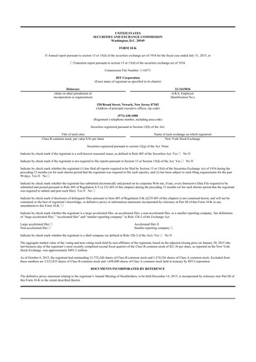 Thumbnail IDT Corporation
 10-K Annual Report 2015