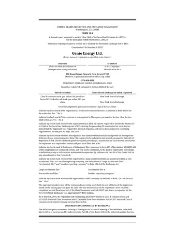 Thumbnail Genie Energy
 10-K Annual Report 2015