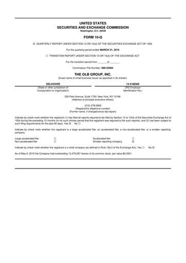 Thumbnail OLB Group 10-Q Quarterly Report FY2016 