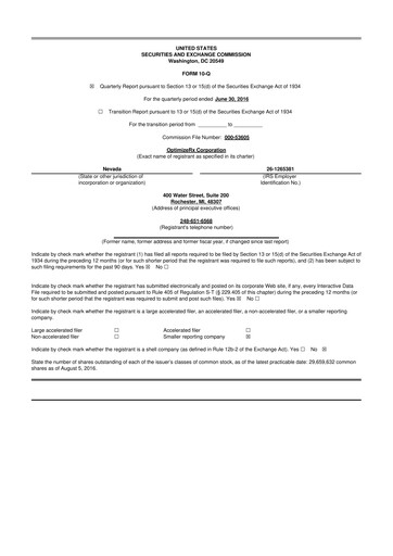 Thumbnail OptimizeRx 10-Q Quarterly Report FY2016 