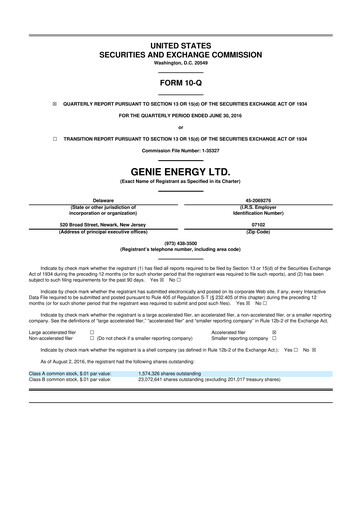 Thumbnail Genie Energy
 10-Q Quarterly Report FY2016 
