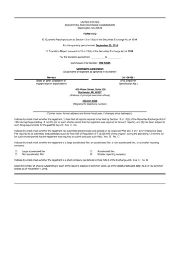 Thumbnail OptimizeRx 10-Q Quarterly Report FY2016 