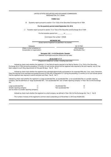 Thumbnail Neonode 10-Q Quarterly Report FY2016 