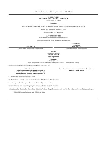 Thumbnail Nano Dimension
 20-F Annual Report 