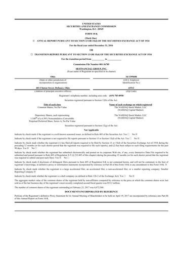 Thumbnail SB Financial Group 10-K Annual Report 2016