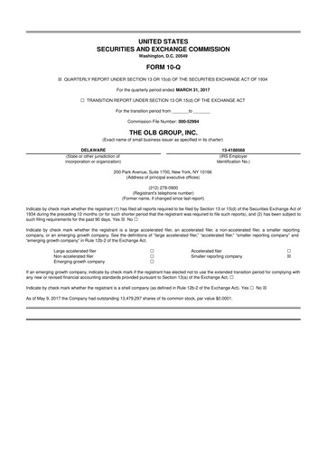 Thumbnail OLB Group 10-Q Quarterly Report FY2017 