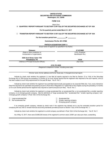 Thumbnail International Money Express 10-Q Quarterly Report FY2017 