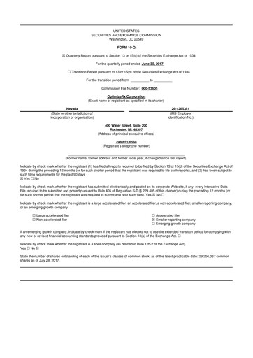 Thumbnail OptimizeRx 10-Q Quarterly Report FY2017 