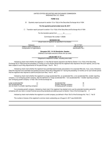 Thumbnail Neonode 10-Q Quarterly Report FY2017 