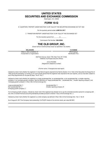 Thumbnail OLB Group 10-Q Quarterly Report FY2017 