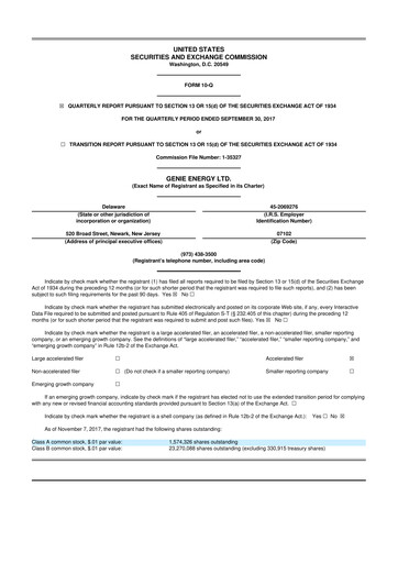Thumbnail Genie Energy
 10-Q Quarterly Report FY2017 