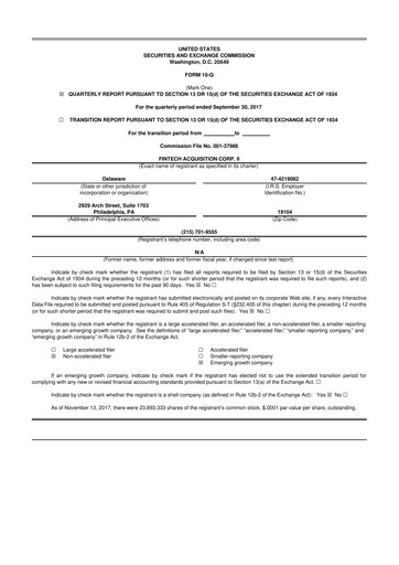 Thumbnail International Money Express 10-Q Quarterly Report FY2017 