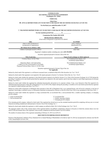 Thumbnail SB Financial Group 10-K Annual Report 2017