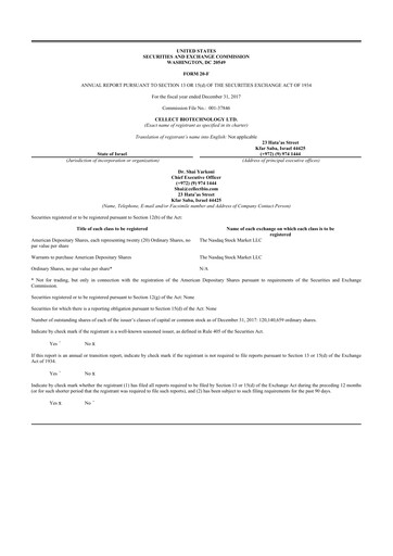 Thumbnail Quoin Pharmaceuticals 20-F Annual Report 2017