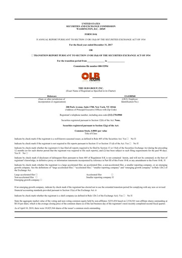 Thumbnail OLB Group 10-K Annual Report 2017