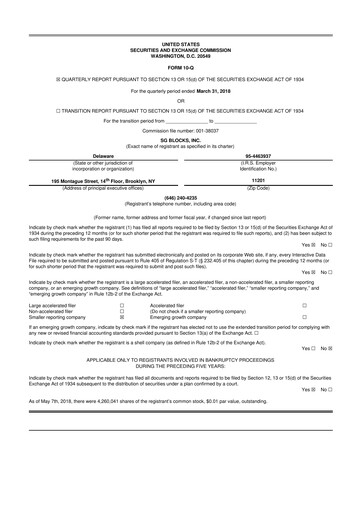 Miniature Safe & Green Holdings 10-Q Rapport trimestriel 2018 