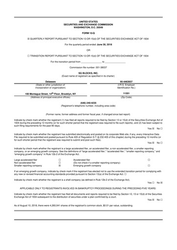 Miniature Safe & Green Holdings 10-Q Rapport trimestriel 2018 