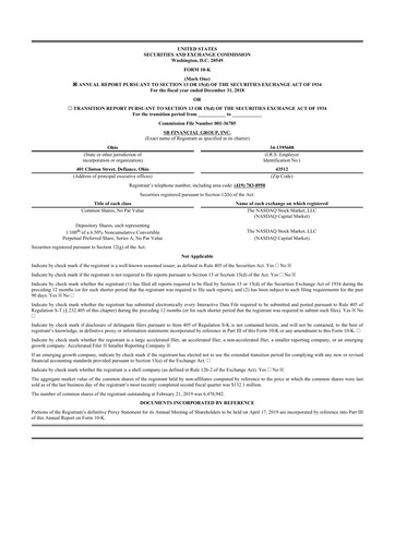 Thumbnail SB Financial Group 10-K Annual Report 2018