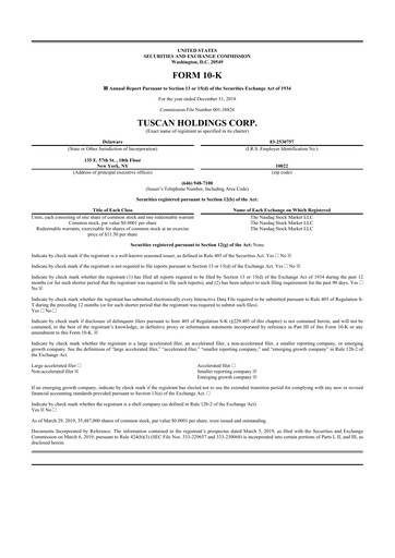 Miniature Microvast 10-K Rapport annuel 