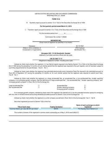 Thumbnail Neonode 10-Q Quarterly Report FY2019 