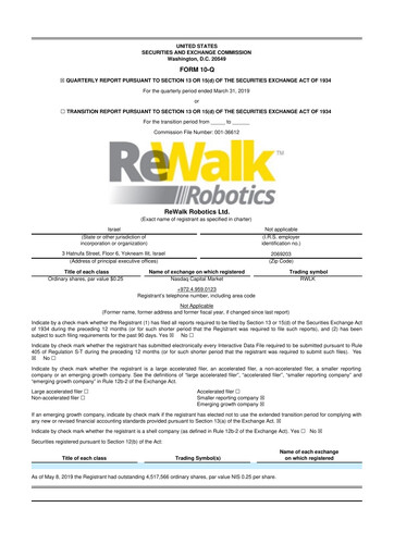 Thumbnail Lifeward 10-Q Quarterly Report FY2019 