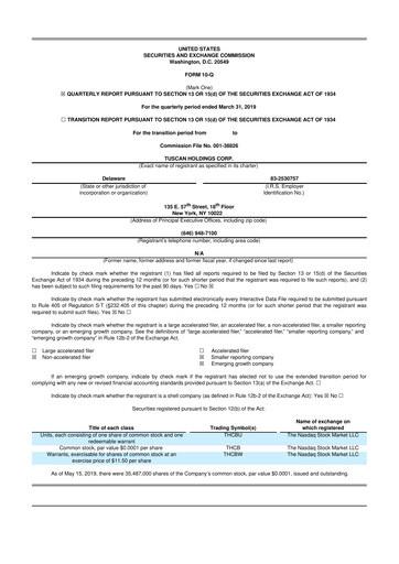 Thumbnail Microvast 10-Q Quarterly Report FY2019 