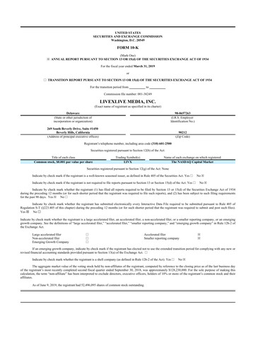 Thumbnail LiveOne 10-K Annual Report 2019