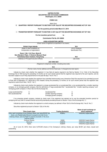 Thumbnail Triller Group 10-Q Quarterly Report FY2019 
